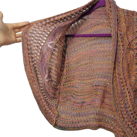 VTG Y2K 90s Shrug Cardigan Mulitcolor One Size - Picture 4 of 7